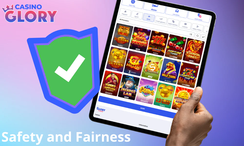 Glory Casino guarantees security for its users